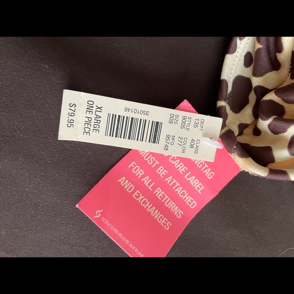 NWT NY&Co Leopard print swimsuit size xl - Picture 4 of 6